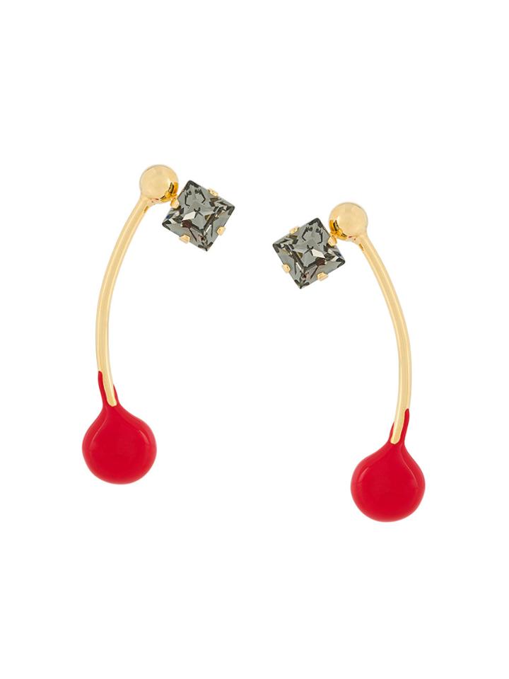 Marni Embellished Earrings - Metallic