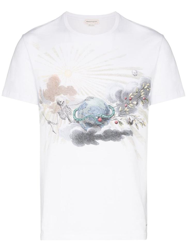 Alexander Mcqueen Graphic Print Short-sleeve T-shirt - White