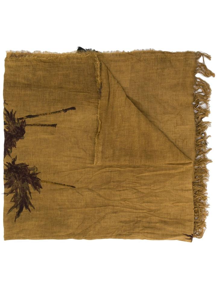 Uma Wang Crinkled Tassel Scard - Neutrals