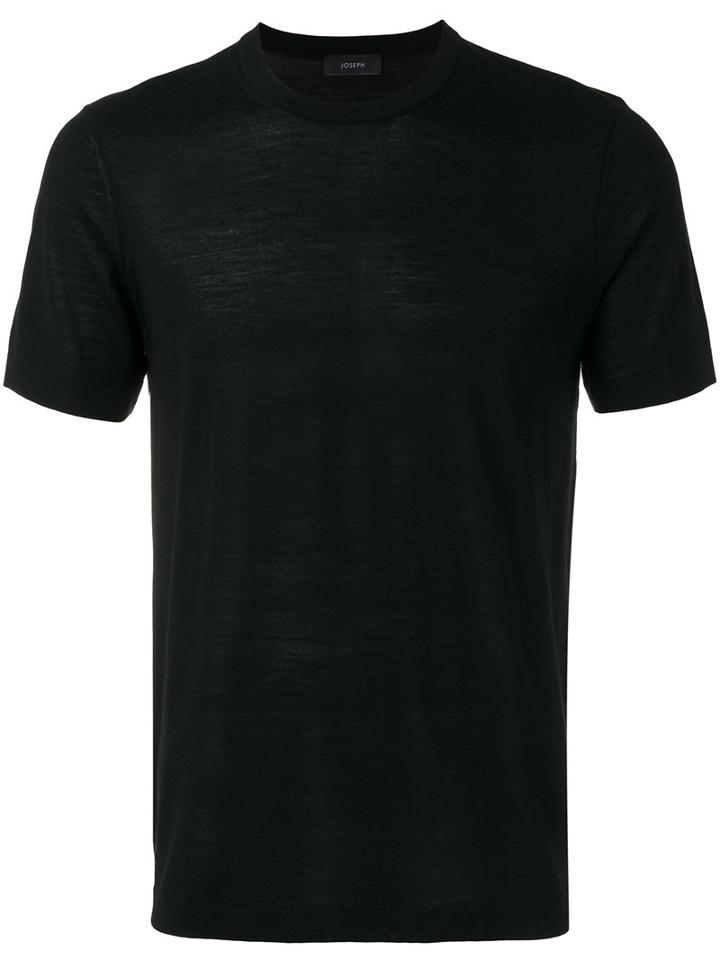 Joseph Short Sleeve Sweater, Men's, Size: Large, Black, Merino