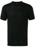 Joseph Short Sleeve Sweater, Men's, Size: Large, Black, Merino