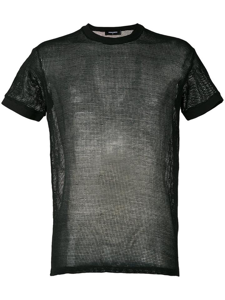 Dsquared2 - Woven T-shirt - Men - Cotton/linen/flax - L, Black, Cotton/linen/flax