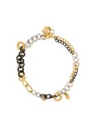 Versace Nut Detail Multi Chain Necklace - Black