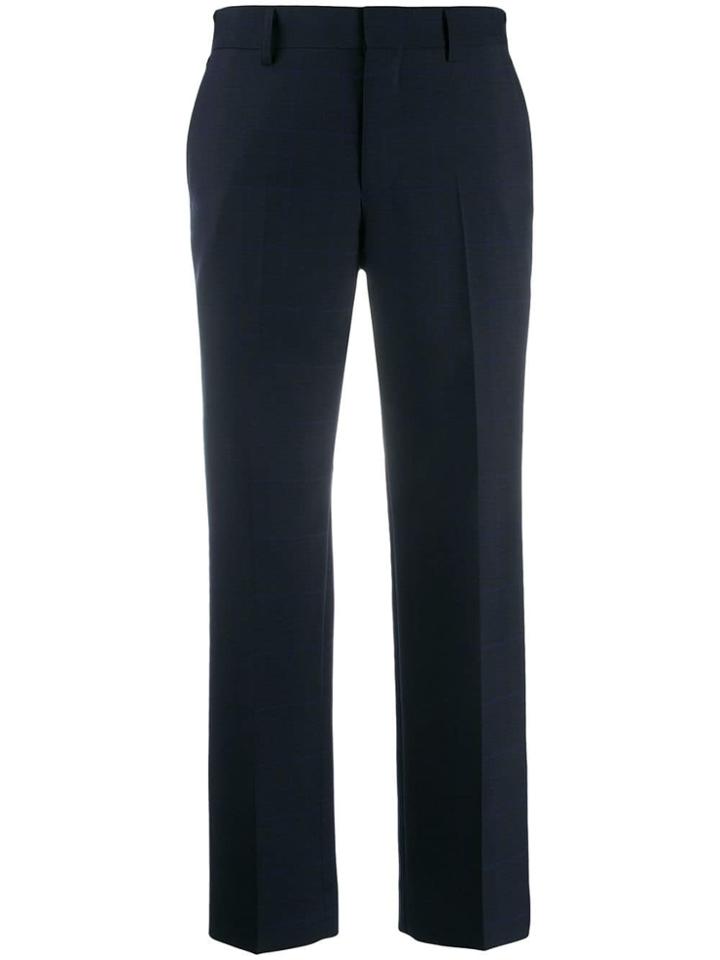 Junya Watanabe Cropped Straight Leg Trousers - Blue