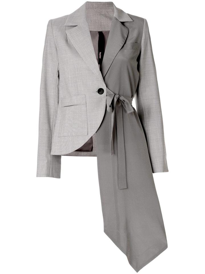 Taylor Slide Asymmetric Blazer - Grey