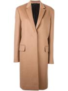 Jil Sander Single Breasted Coat, Women's, Size: 36, Brown, Silk/cupro/cashmere
