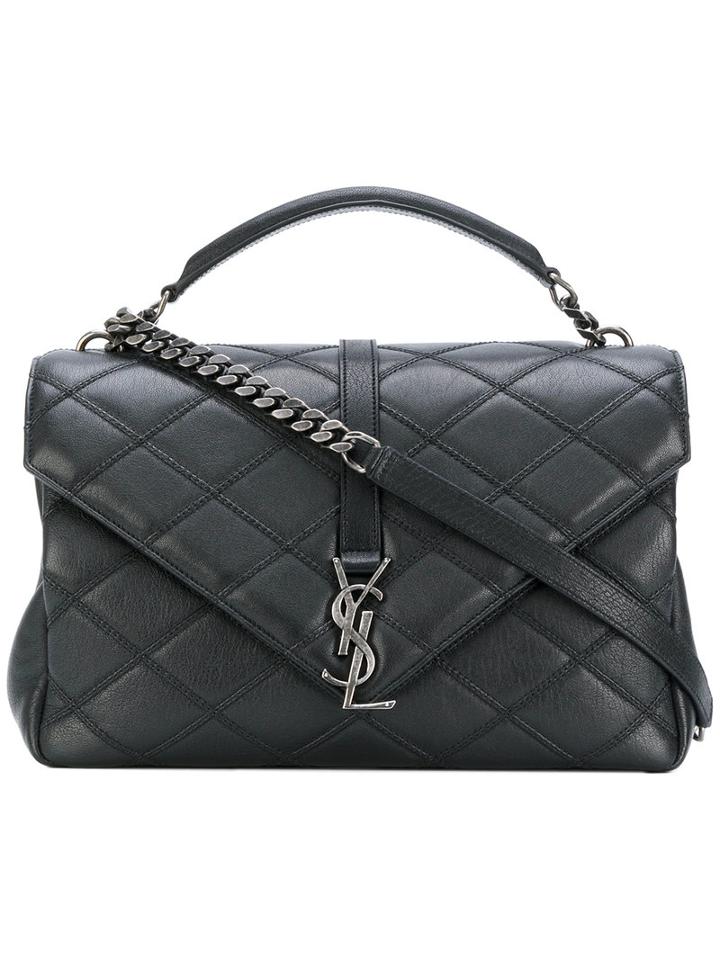 Saint Laurent - Monogram Envelope Bag - Women - Lamb Skin - One Size, Black, Lamb Skin