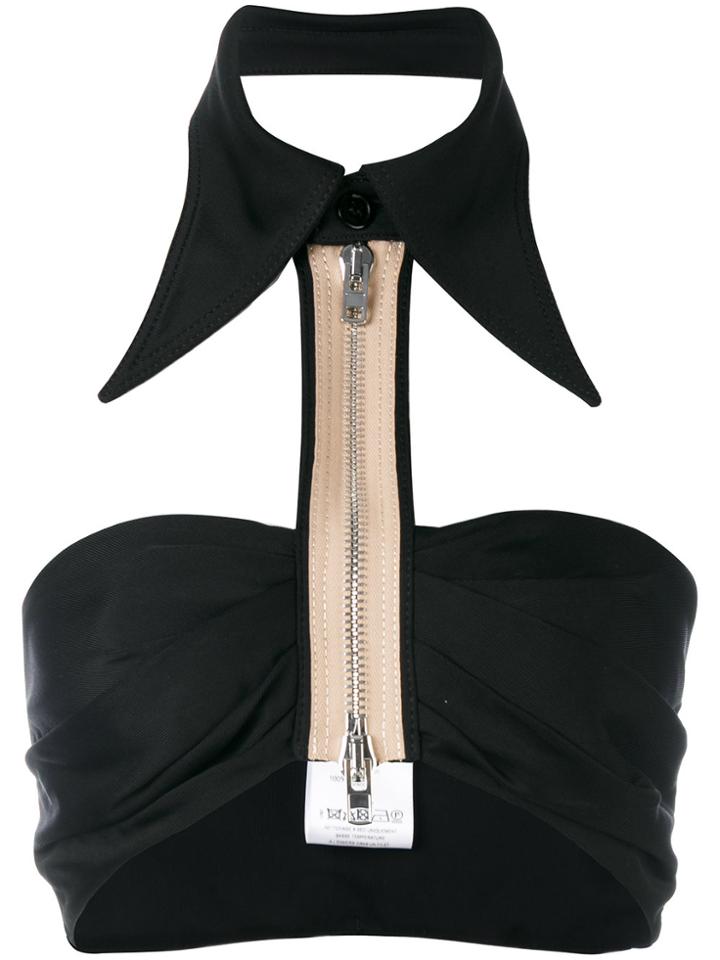 Givenchy Zipper Collared Bralette - Black