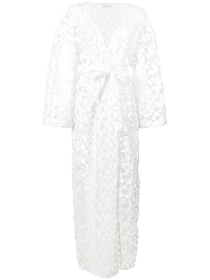 Onia Meika Floral Mesh Robe - White