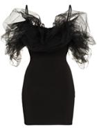 Alexandre Vauthier Tulle Detail Mini Dress - Black