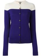 Jil Sander Navy Bicolour Cardigan - Blue