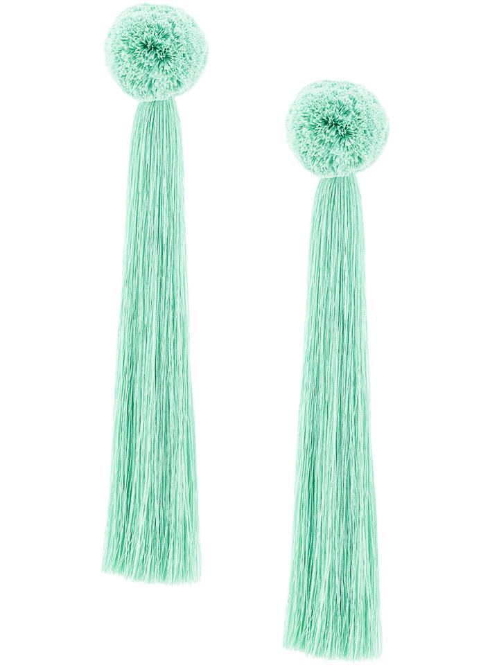 Yuliya Magdych Oversized Tassel Earrings - Green