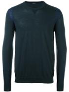 Roberto Collina Bicoloured Pullover, Men's, Size: 52, Blue, Merino