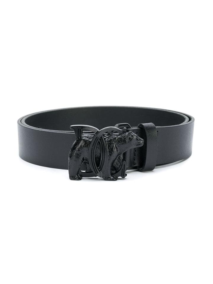 Dsquared2 Kids Teen Bear Buckle Belt - Black