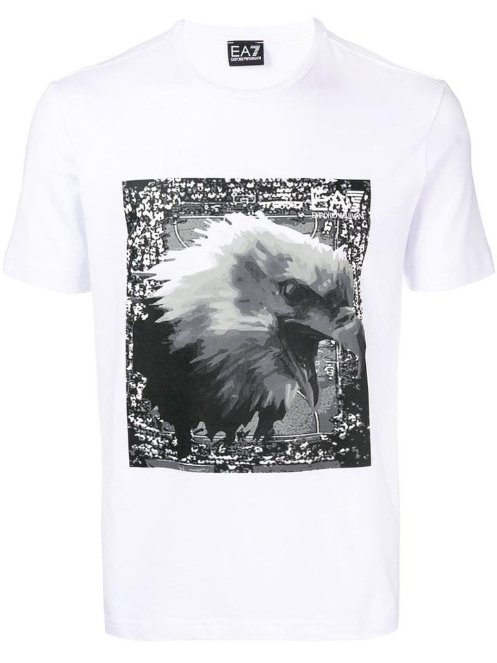 Ea7 Emporio Armani Eagle Print T-shirt - White