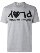 Comme Des Garçons Play - Inverted Logo T-shirt - Men - Cotton - S, Grey, Cotton