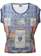 Jean Paul Gaultier Vintage 'jpg' Sheer Print Top