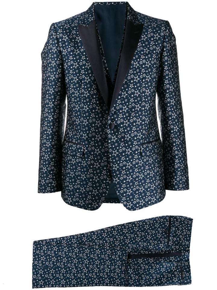 Dolce & Gabbana Star Jacquard Suit - Blue