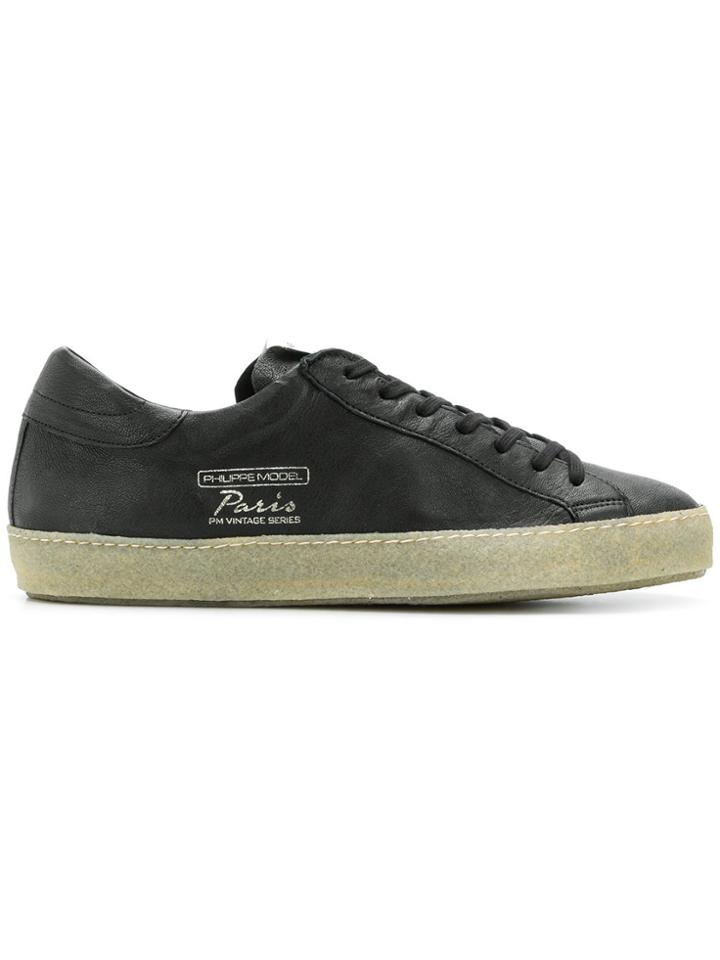 Philippe Model Paris Vintage Sneakers - Black