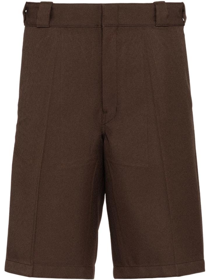 Prada Nylon Garbadine Bermuda Shorts - Brown