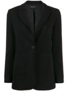 Armani Exchange Fitted Single-breasted Blazer - Black