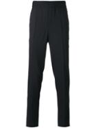 Neil Barrett - Elasticated Tapered Trousers - Men - Elastodiene/polyester/virgin Wool - 50, Blue, Elastodiene/polyester/virgin Wool