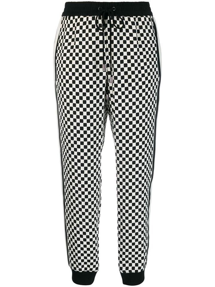 Michael Kors Checkered Trackpants - Black