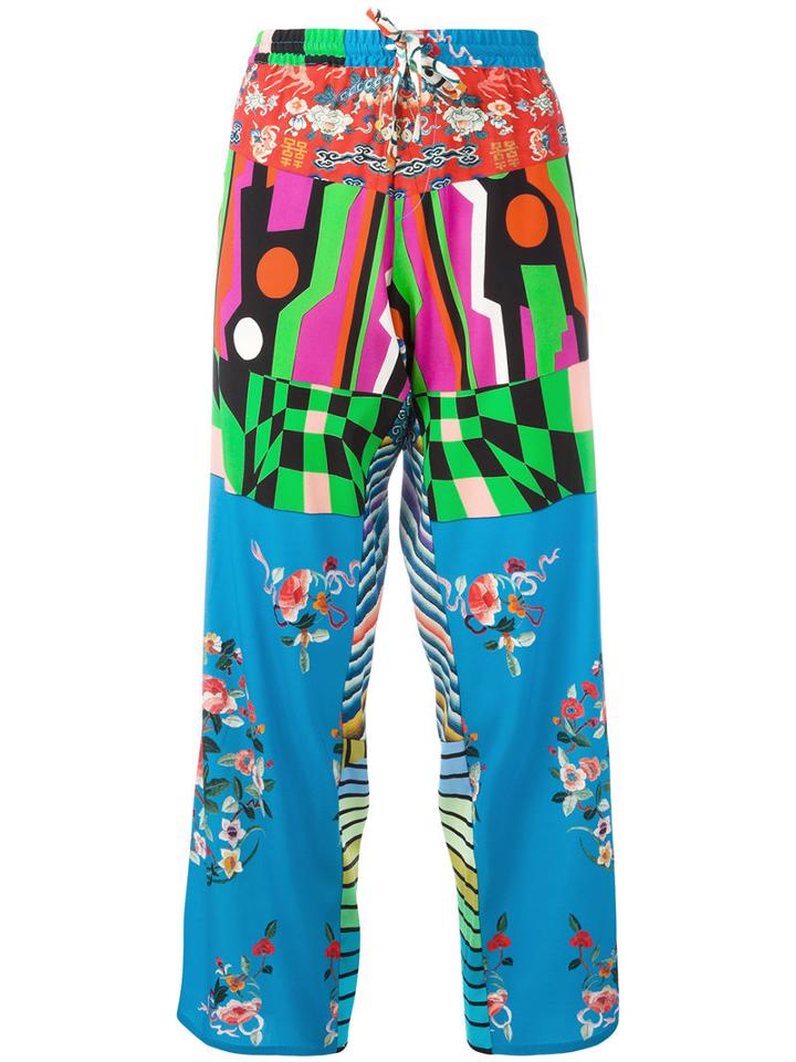 Pierre-louis Mascia - Adanas Trousers - Women - Silk - M, Blue, Silk