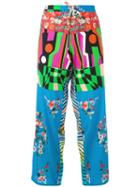 Pierre-louis Mascia - Adanas Trousers - Women - Silk - M, Blue, Silk