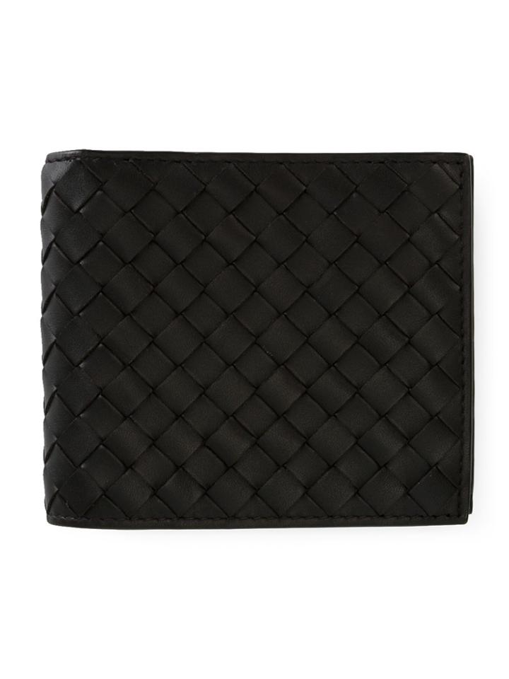 Bottega Veneta Espresso Intrecciato Coin Purse Bi-fold Wallet - Brown