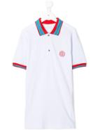 Roberto Cavalli Junior Teen Woven Trim Polo - White