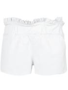 Andrea Bogosian Ruched Waistband Shorts - White