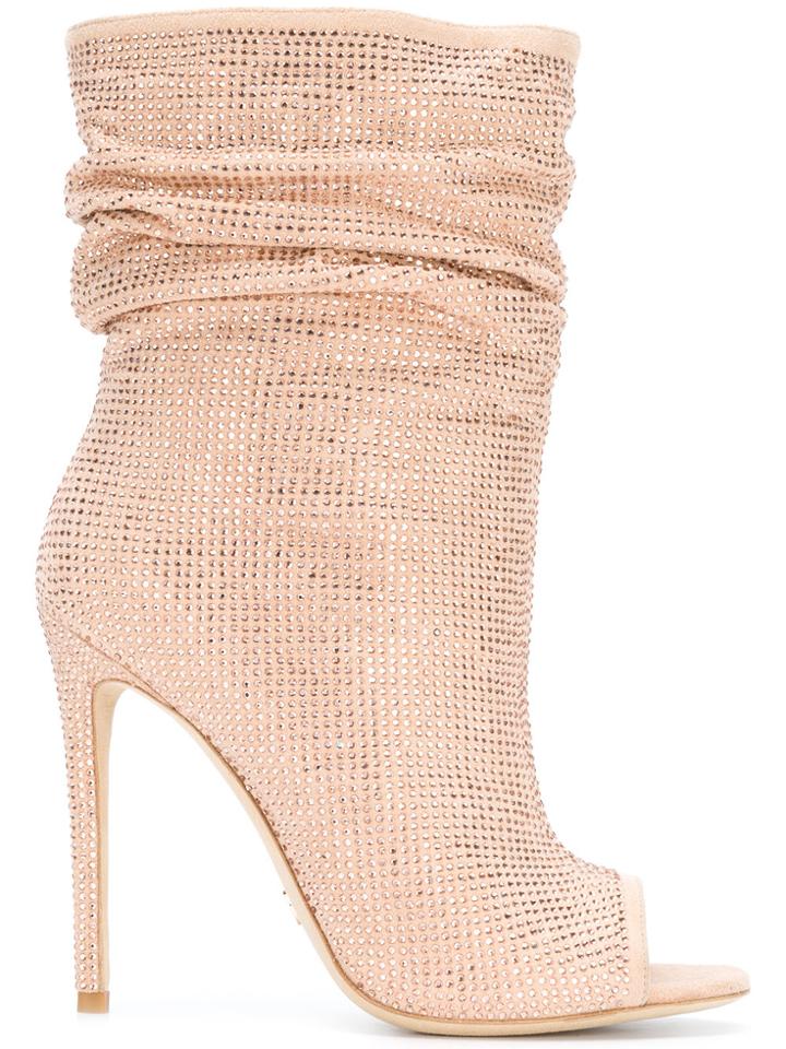 Gianni Renzi Open Toe Boots - Nude & Neutrals
