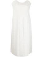The Row Roll-neck Flared Dress - White