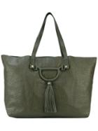 Borbonese - Croc-effect Tote - Women - Leather - One Size, Green, Leather