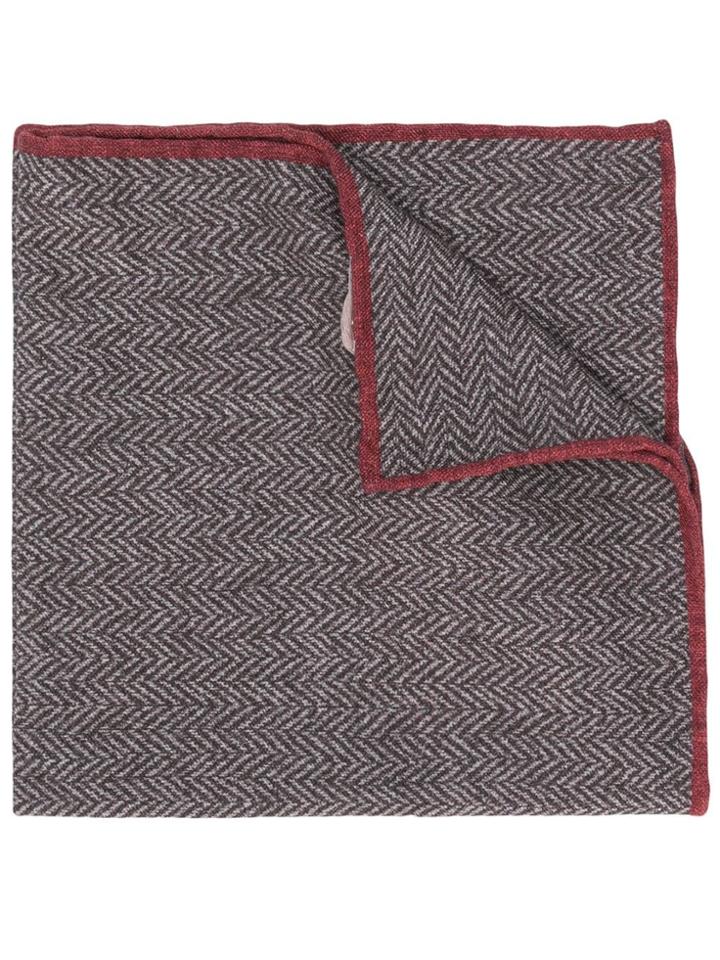 Eleventy Pattern Wide Scarf - Grey