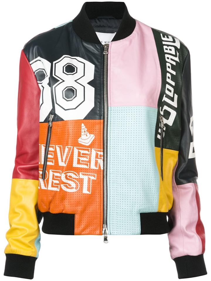 Mira Mikati Colour Block Bomber Jacket - Multicolour