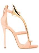 Giuseppe Zanotti Design Gold Hardware Strappy Sandals