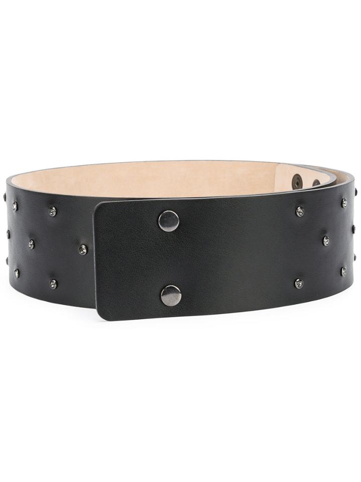 Max Mara Crystal Embellished Belt - Black