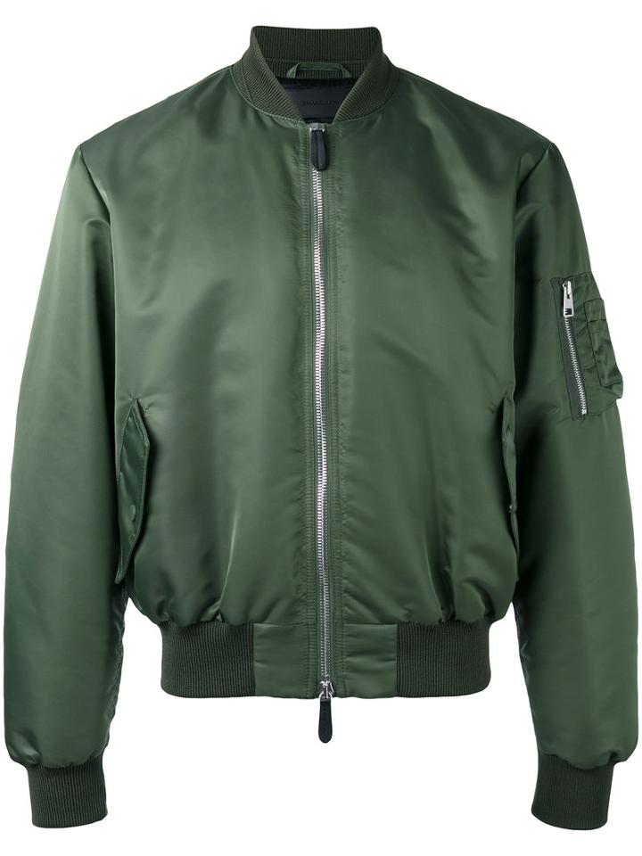 J.w.anderson Arm Zip Bomber Jacket, Men's, Size: 50, Green, Nylon/viscose