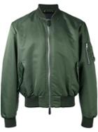 J.w.anderson Arm Zip Bomber Jacket, Men's, Size: 50, Green, Nylon/viscose