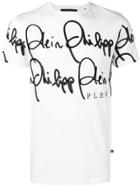 Philipp Plein Logo Embroidered T-shirt - White