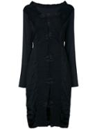 Gucci Pre-owned Pleated Longsleeved Midi Dress - Black