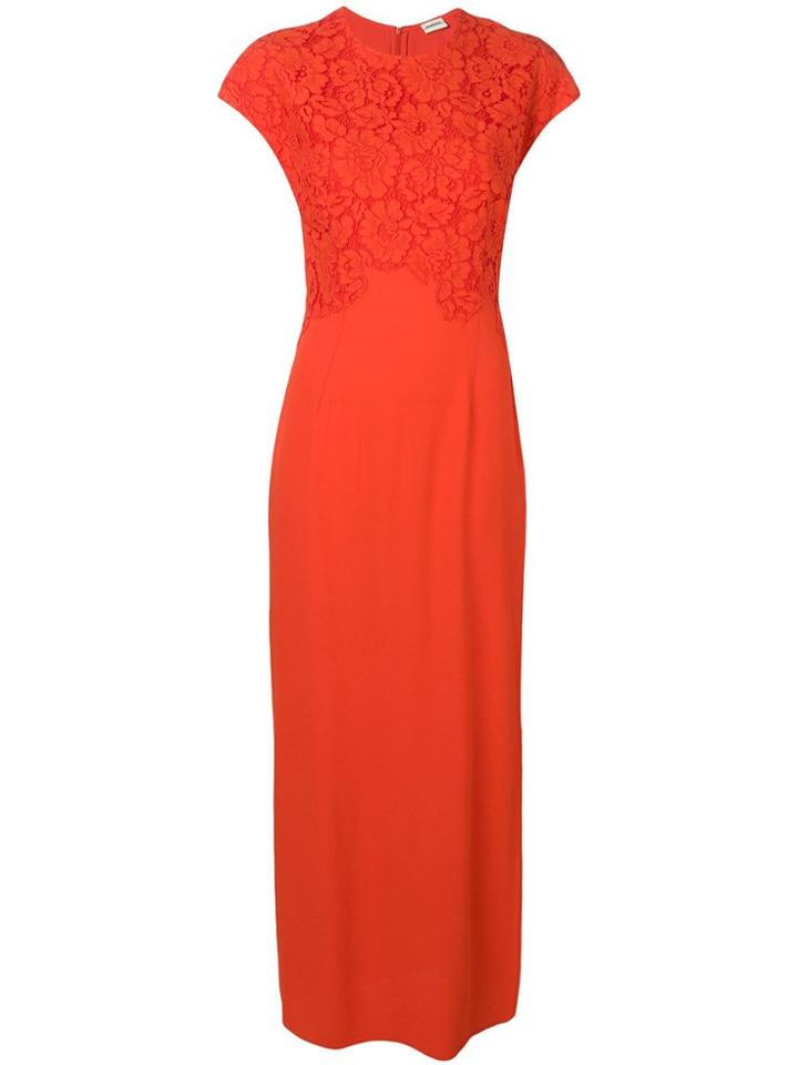 By Malene Birger Lace Panel Dress - Orange