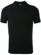 Giorgio Armani - Fitted Polo Top - Men - Spandex/elastane/viscose - 52, Black, Spandex/elastane/viscose