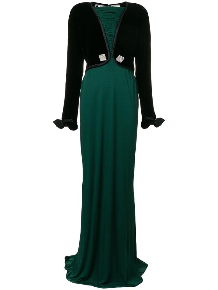 Valentino Vintage Longsleeved Evening Dress - Black