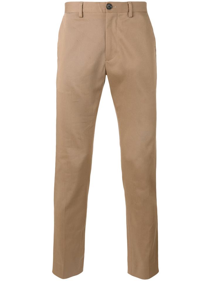 Ps By Paul Smith Tapered Trousers, Men's, Size: 31, Brown, Cotton/spandex/elastane
