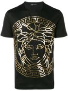 Versace Medusa Head Stamp T-shirt - Black