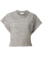Iro Textured Knit Raw Edge Top