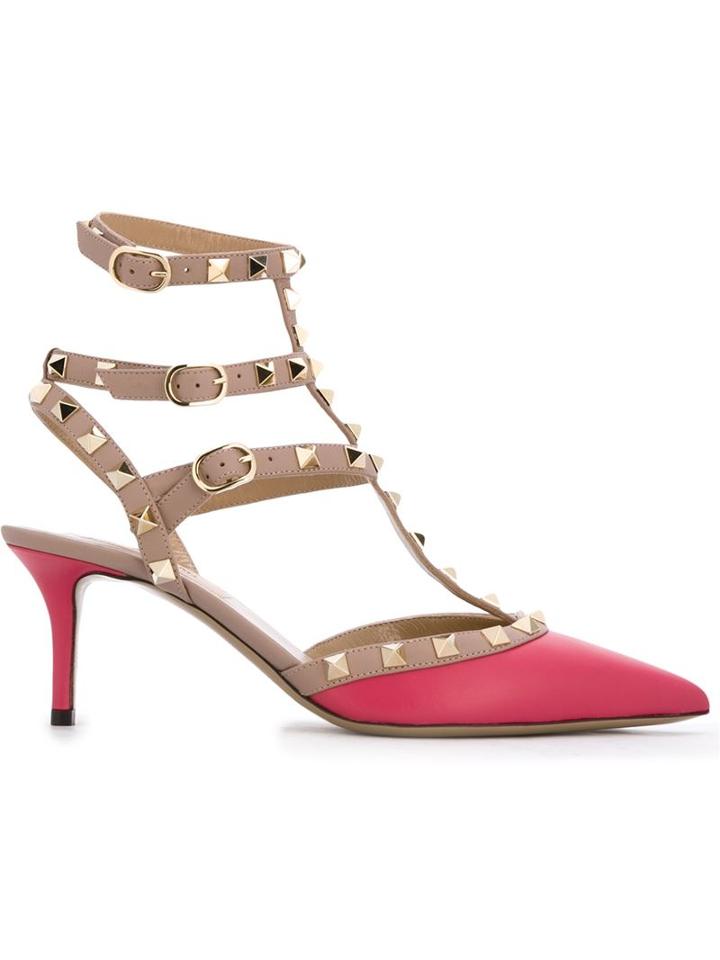 Valentino Garavani Rockstud Pumps, Women's, Size: 40, Pink/purple, Leather